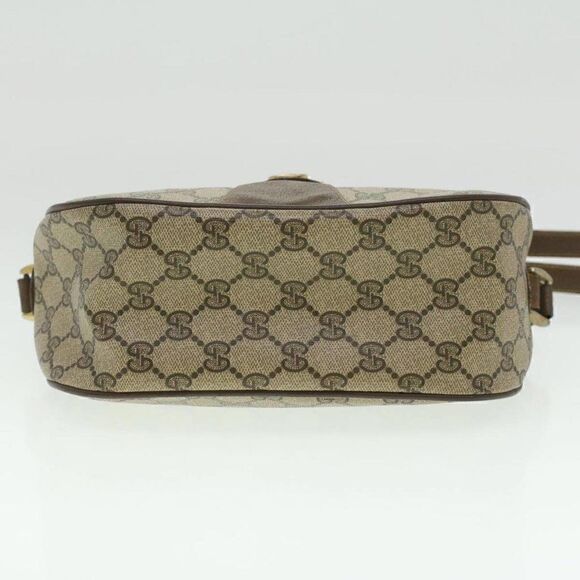 GUCCI GG Canvas Web Sherry Line Shoulder Bag Beige Red Green - Picture 5 of 15